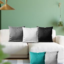ArtzFolio Multicoloured Set of 5 Velvet Square Cushion Covers-16