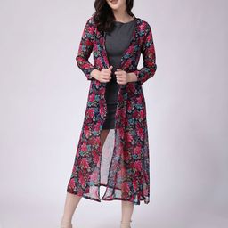 MINOS Women Printed Longline Shrug-37