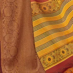 Anouk Rustic Floral Zari Sungudi Saree image 4