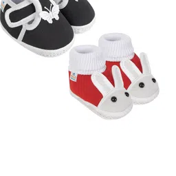 NESKA MODA 3 To 12 Months Baby Boys & Baby Girls Set of 2 Pair Cute Soft Cotton Pre-Walker Booties-22
