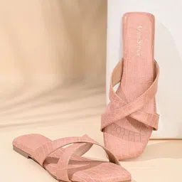 LOUIS STITCH Women Textured Open Toe Flats-image-62