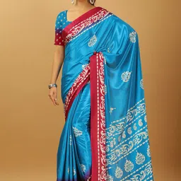 VIRENDRA TEXTILES Ethnic Motifs Pure Crepe Saree-image-26