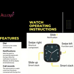 Allons SW-68 Smart Watch Display Bluetooth Calling HD Smart Smartwatch image 4