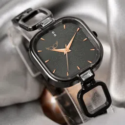 WHITE BIRD Women Floral Textured Dial & Bracelet Style Analogue Watch H-5090 Black-picture-33