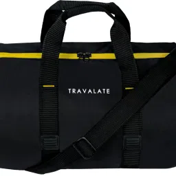 45 L Gym Duffel Bag - Sports gym Duffel bag, with show compartment for men & women Black & Yellow - Yellow-image-47