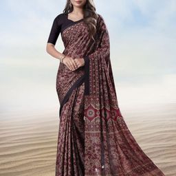 Kasak Floral Pure Crepe Saree-image-77