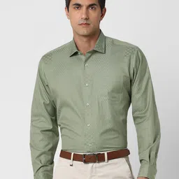 Van Heusen Geometric Printed Spread Collar Formal Cotton Shirt-image-15