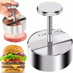 Cold Adjustable Hamburger Patty Maker, Non Stick Patty Making Molds Manual Dough Press-30