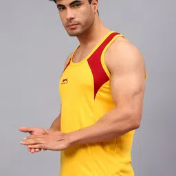 Shiv Naresh Pack Of 2 Rich Sleeveless Basic Innerwear Vests 208_Yellow/Maroon_Vest image 3