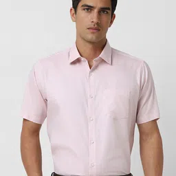 Van Heusen Men Regular Fit Spread Collar Textured Cotton Formal Shirt-picture-13