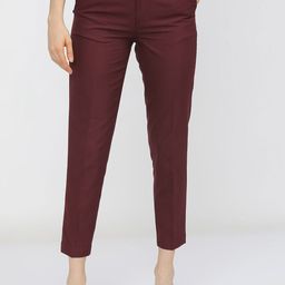 Tokyo Talkies Women Slim Fit Trousers TTP0001495-BURGANDY-image-66