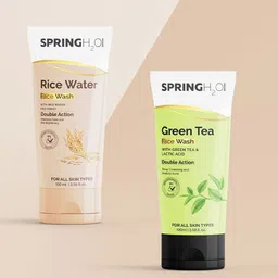 Spring H2O Set Of 2 Rice Water & Green Tea Face Wash- 100 ml Each-image-5