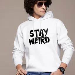 Mast & Harbour Men Typography Printed Hooded Anti Odour Pullover Sweatshirt-picture-38