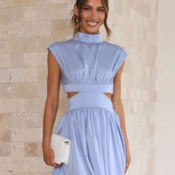 bebe Women High Neck Cut-Outs Fit & Flare Mini Dress-image-59