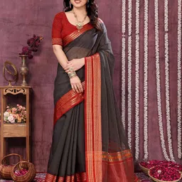 Moda Rapido Woven Design Zari Silk Blend Kota Saree-image-90