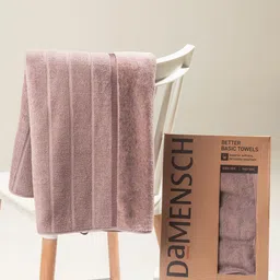 DAMENSCH Set Of 2 Pink Cotton Bath Towels-image-1