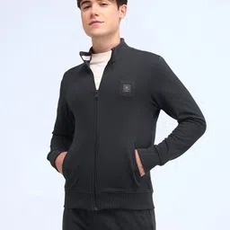 Flying Machine Men Pure Cotton Mock Collar Sweatshirt-picture-10