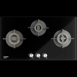 Crompton Sensosafe Toughened Glass Top 3 Burner Automatic Hob (Cast Iron Pan Support, Midnight Black)-picture-6