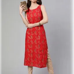 Rainy Rose Women Viscose Rayon Solid Straight Kurta-17