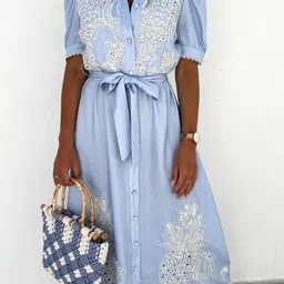 Routes by All About You Embroidered A-Line Maxi Dress-image-62