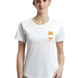 KAIDO Women Graphic Printed Round Neck Cotton T-shirt-picture-5