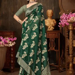 Aagiri Woven Design Zari Organza Banarasi Saree-46