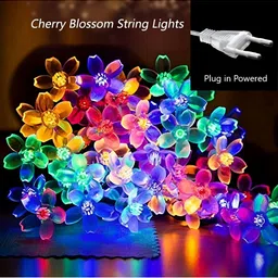 ENORMITY 2-Pcs Green & Blue Flower Shape Bulb String Lights image 5