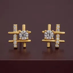 Kushal's Fashion Jewellery 92.5 Sterling Silver Gold Plated Party Studs Earrings-29