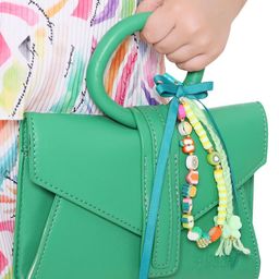 Arendelle Fimo Bead & Ribbon Bow Bag Charm Key Chain image 5