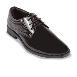 FAUSTO Men Textured Embossed Lace Up Formal Derbys-picture-19