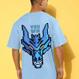 VEIRDO Men Printed Drop-Shoulder Sleeves Pure Cotton T-shirt-picture-2