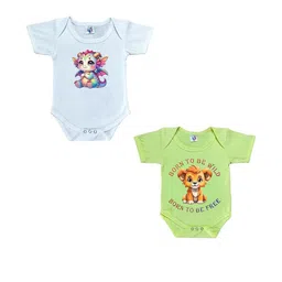 Cute Pals Kids-Unisex Multicoloured Cotton Rompers-image-91