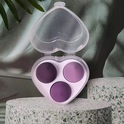 FEELHIGH Set Of 3 Makeup Blender Sponge With Heart Shape Box-24