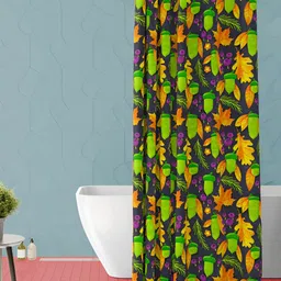 ArtzFolio Green & Yellow Tropical Printed Waterproof Shower Curtain-image-69