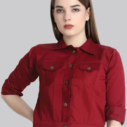 DIMPY GARMENTS Women Lightweight Denim Jacket-image-45
