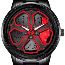 SWADESI STUFF Men Round Dial & Straps Analogue Watch ROTATE 002 RED 2025 image 3