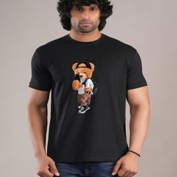HESHA Men Graphic Printed Round Neck Cotton Relaxed Fit T-shirt-picture-36