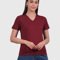 Numero Uno V-Neck Cotton Regular Fit T-shirt-image-10