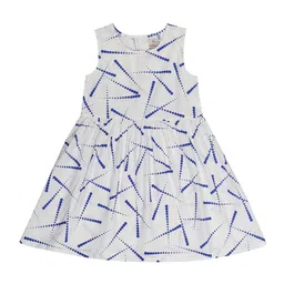 YOUNG BIRDS Girls Abstract Printed Fit & Flare Dress-image-9