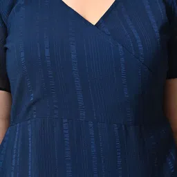 PrettyPlus by Desinoor.com Women Plus Size Georgette Fit and Flare Midi Dress image 3