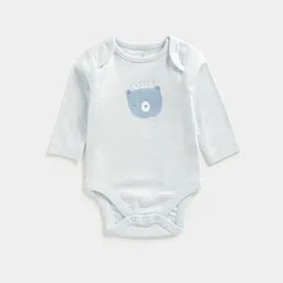 mothercare Boy Teddy Bear Print Pure Cotton Bodysuit-image-24