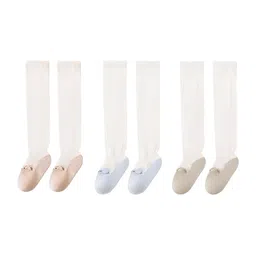 SYGA Kids Cotton Pack Of 3 Patterned Above Knee Socks-38