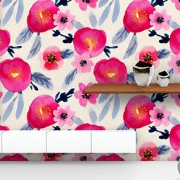 ArtzFolio Printed UV-Resistant Anti-Bacterial Watercolor Floral Pattern Peel & Stick Wallpaper-image-50