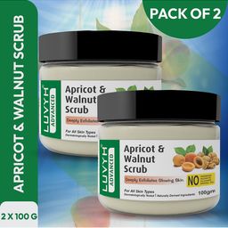 LUVYH Advanced Set of 2 Apricot & Walnut Scrubs for All Skin Types - 100 g Each image 4