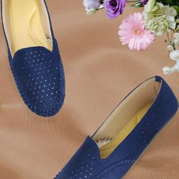 saanvishubh Women Woven Design Slip-On Sneakers-41