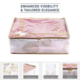 Kuber Industries White Pack of 3 Bow-Gola Printed Top Window Multi-Utility Organisers image 5