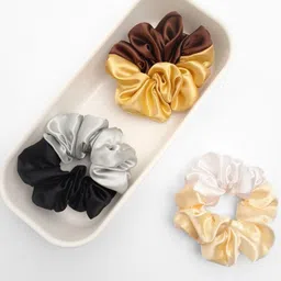 Dvabeautyshop Women Set of 3 Ponytail Holders Scrunchies-43