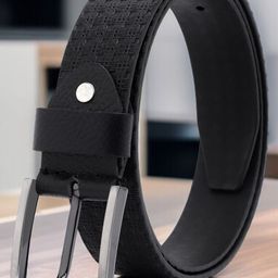The Roadster Lifestyle Co Men Textured Genuine Leather Formal Belt-picture-39
