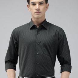 Arrow Manhattan Slim Fit Textured Pure Cotton Formal Shirt-picture-45
