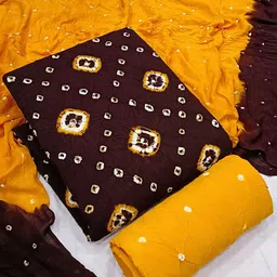 HMP Fashion Bnadhani Printed Unstitched Dress Material-image-74